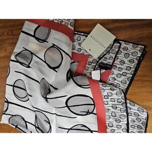 NWT Doncaster Scarf White Womens 33" x 33" 100% Silk